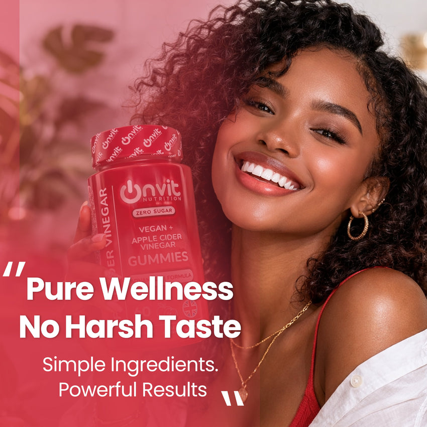 Onvit Nutrition apple cider vinegar zero sugar vegan gummies with chromium