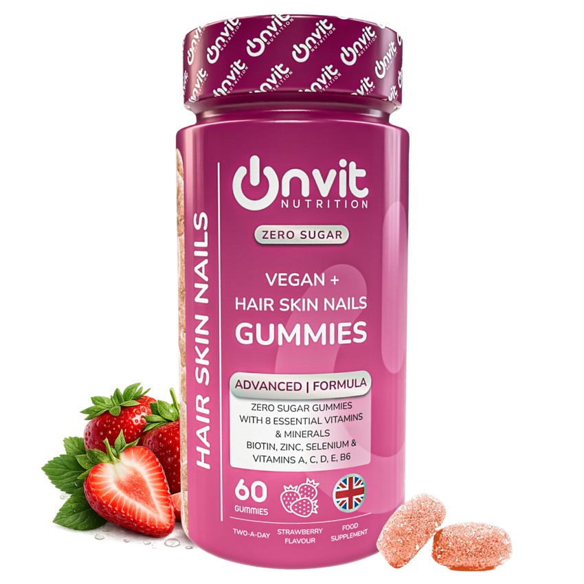 Onvit Nutrition Hair, Skin & Nails Zero Sugar Vegan+ Gummies jar
