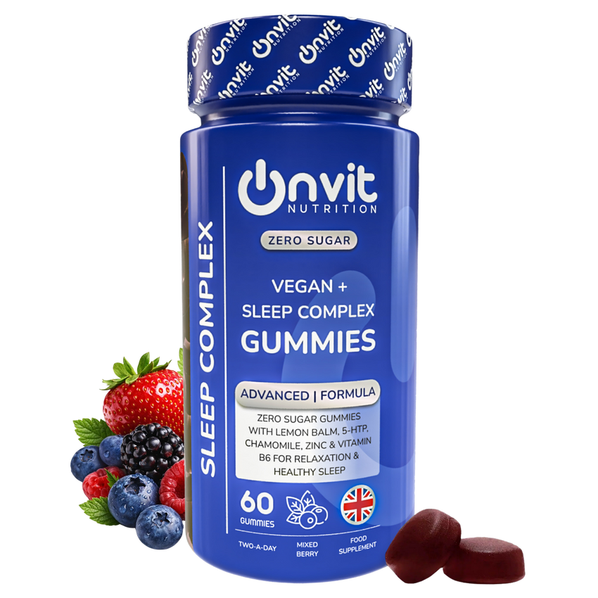 Onvit Nutrition Sleep Complex Vegan+ Gummies bottle on a clean background