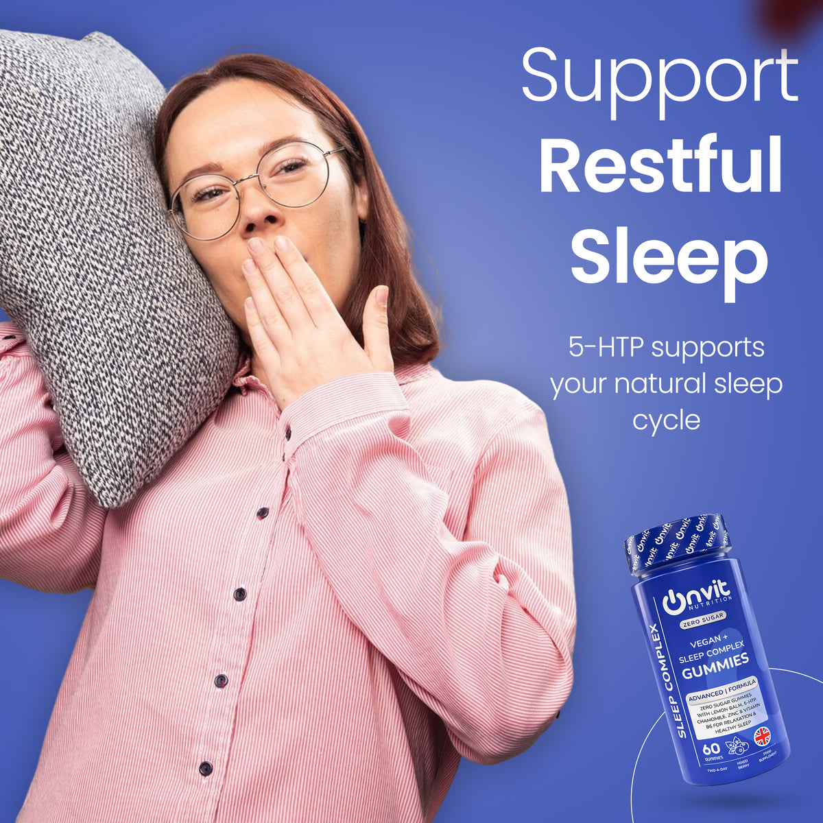 Sleep Complex zero sugar vegan gummies by Onvit Nutrition UK — product photo 8