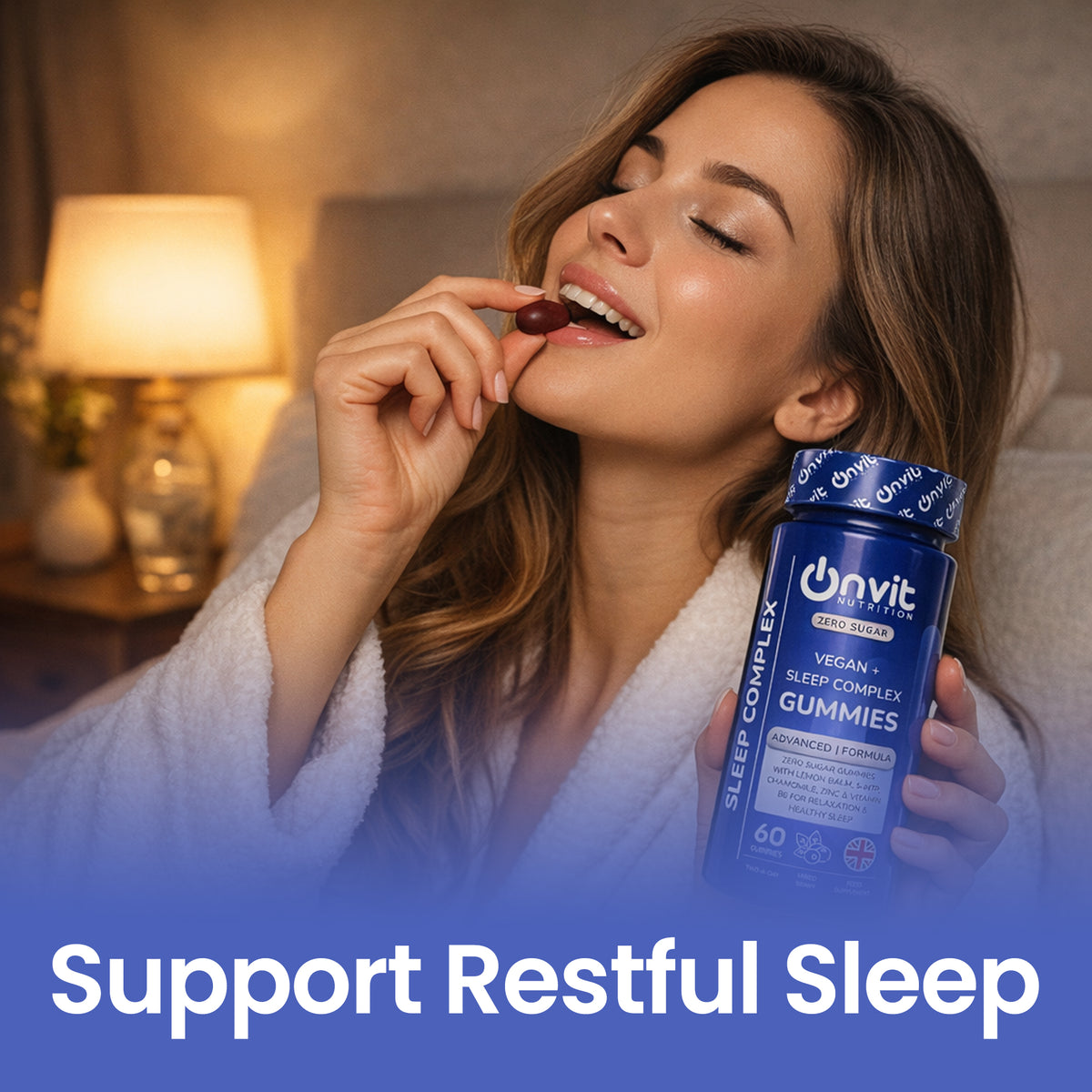 Sleep Complex zero sugar vegan gummies by Onvit Nutrition UK — product photo 9