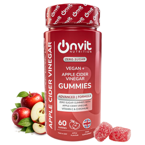 Onvit Nutrition Apple Cider Vinegar Gummies – Zero Sugar Vegan+ – 60 Gummies