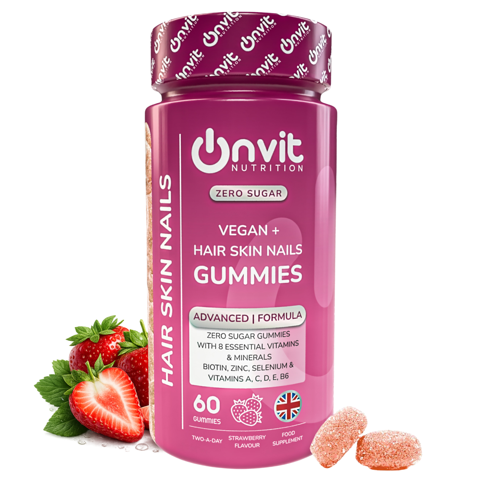 Onvit Hair Skin & Nails bottle transparent PNG for homepage hero