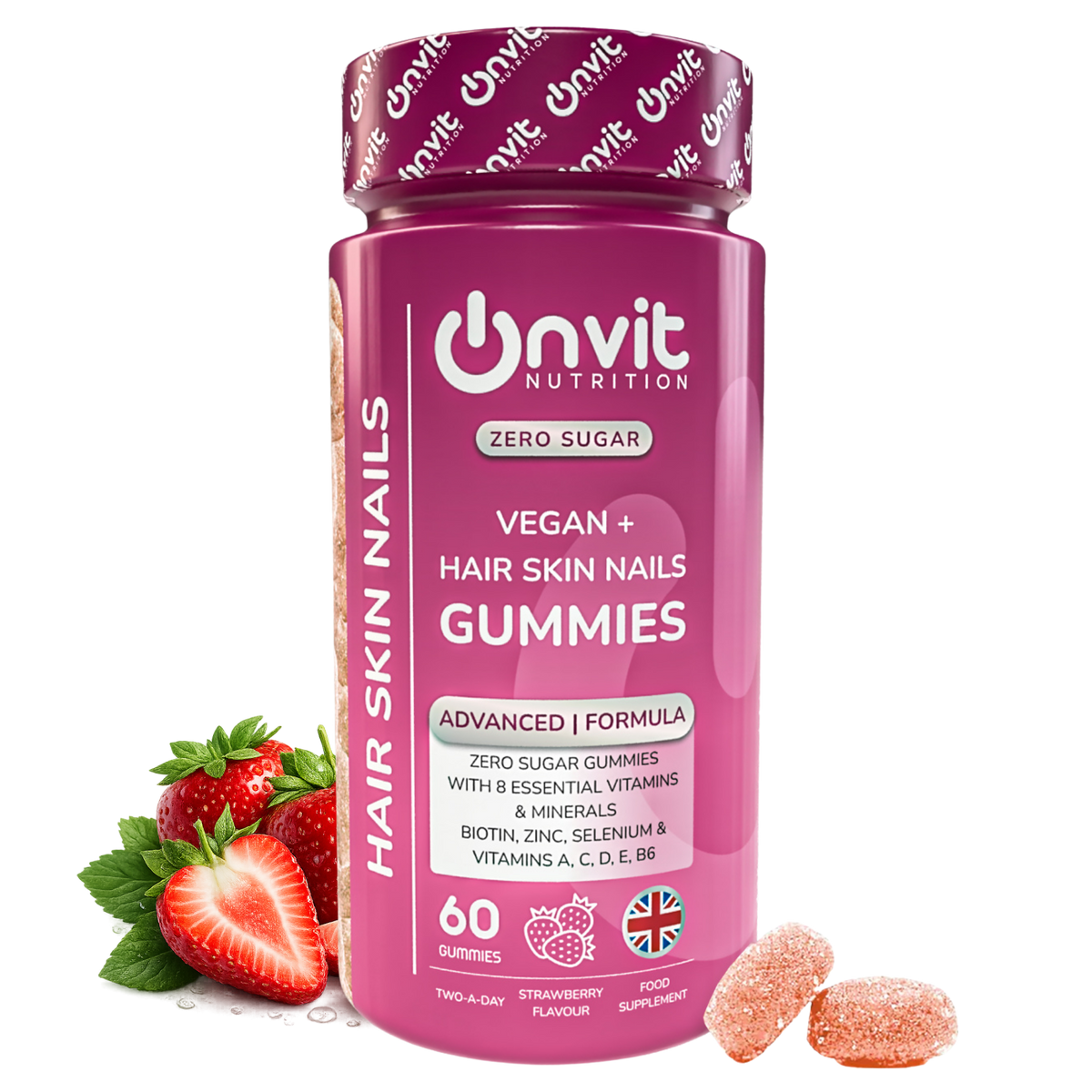 Onvit Hair Skin & Nails bottle transparent PNG for homepage hero